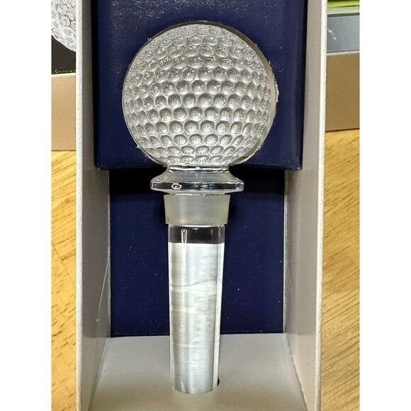 Mikasa Australian Crystal Golf Ball Decanter Topper/Stopper - Picture 2 of 5